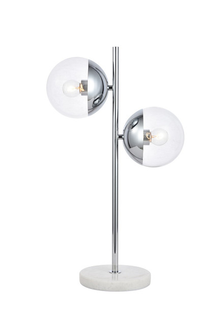 Elegant Lighting - LD6155C - Two Light Table Lamp - Eclipse - Chrome and Clear