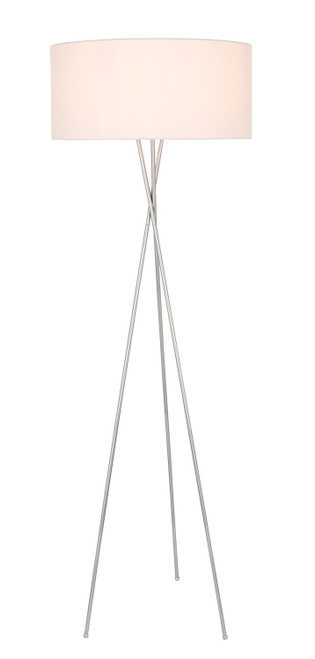 Elegant Lighting - LD6190S - One Light Floor Lamp - Cason - Silver and White shade