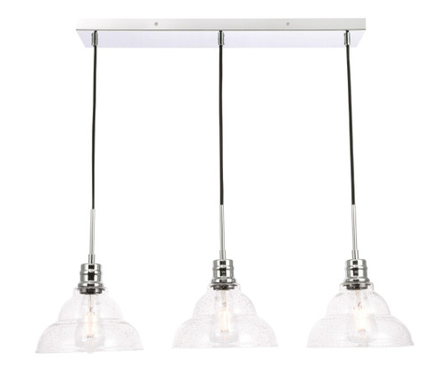 Elegant Lighting - LD6223C - Three Light Pendant - Clive - Chrome