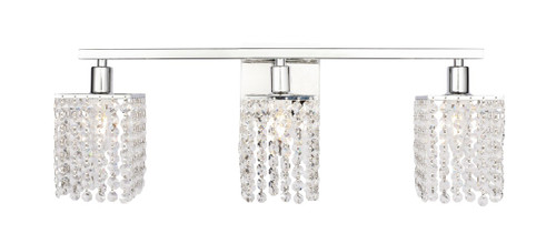 Elegant Lighting - LD7011C - Three Light Wall Sconce - Phineas - Chrome and Clear Crystals