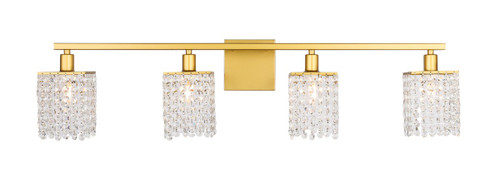 Elegant Lighting - LD7012BR - Four Light Wall Sconce - Phineas - Brass and Clear Crystals