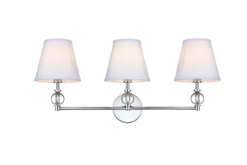 Elegant Lighting - LD7023W24C - Three Light Wall Sconce - Bethany - Chrome and White