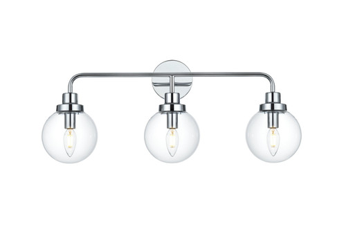 Elegant Lighting - LD7035W28C - Three Light Wall Sconce - Hanson - Chrome and Clear