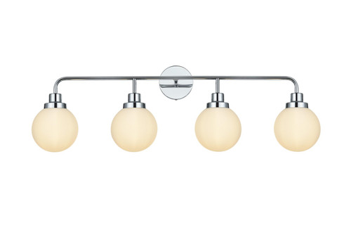 Elegant Lighting - LD7036W38C - Four Light Wall Sconce - Hanson - Chrome and Opal White