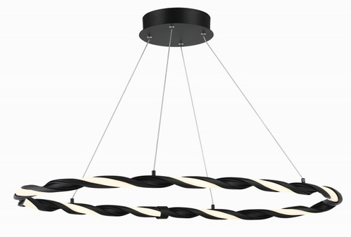 George Kovacs - P5482-66A-L - LED Pendant - Convolution - Coal Black