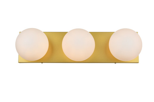 Elegant Lighting - LD7303W22BRA - Three Light Bath Sconce - Jaylin - Brass and frosted white