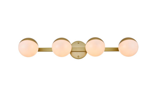 Elegant Lighting - LD7305W29BRA - Four Light Bath Sconce - Majesty - Brass