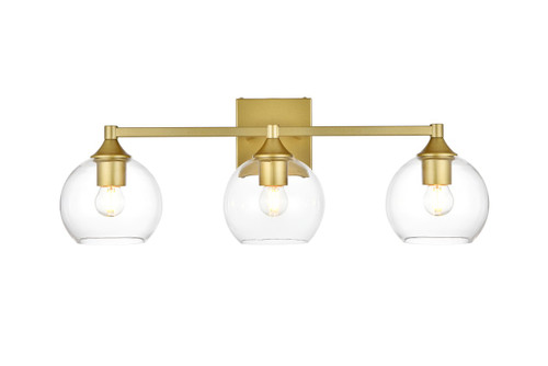 Elegant Lighting - LD7308W25BRA - Three Light Bath Sconce - Foster - Brass and Clear