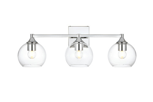 Elegant Lighting - LD7308W25CH - Three Light Bath Sconce - Foster - Chrome and Clear