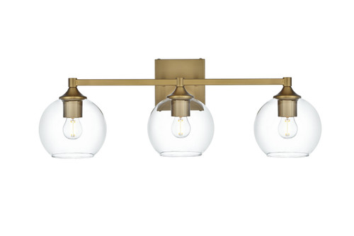 Elegant Lighting - LD7308W25SG - Three Light Wall Sconce - Eero - Satin Gold and Clear