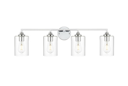 Elegant Lighting - LD7315W33CH - Four Light Bath Sconce - Mayson - Chrome and Clear