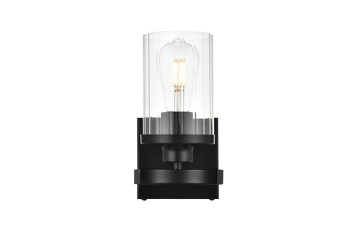Elegant Lighting - LD7316W5BLK - One Light Bath Sconce - Saanvi - Black and Clear