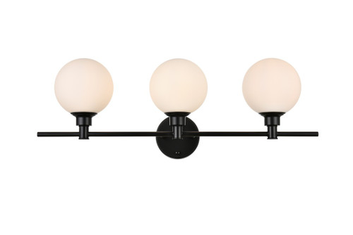 Elegant Lighting - LD7317W28BLK - Three Light Bath Sconce - Cordelia - Black