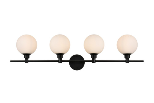 Elegant Lighting - LD7317W38BLK - Four Light Bath Sconce - Cordelia - Black