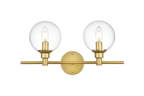 Elegant Lighting - LD7318W19BRA - Two Light Bath Sconce - Jaelynn - Brass