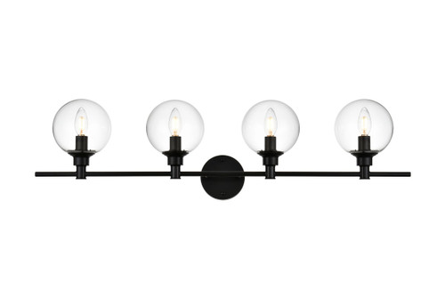Elegant Lighting - LD7318W38BLK - Four Light Bath Sconce - Jaelynn - Black
