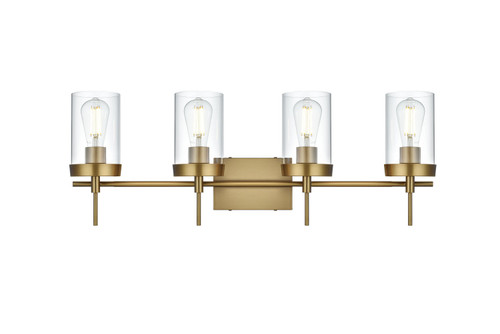 Elegant Lighting - LD7319W32SG - Four Light Wall Sconce - Taryin - Satin Gold and Clear