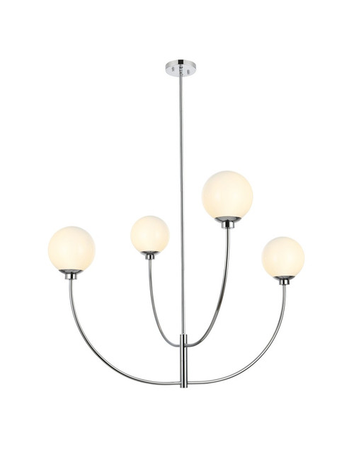 Elegant Lighting - LD814D42C - Four Light Chandelier - Nyomi - Chrome
