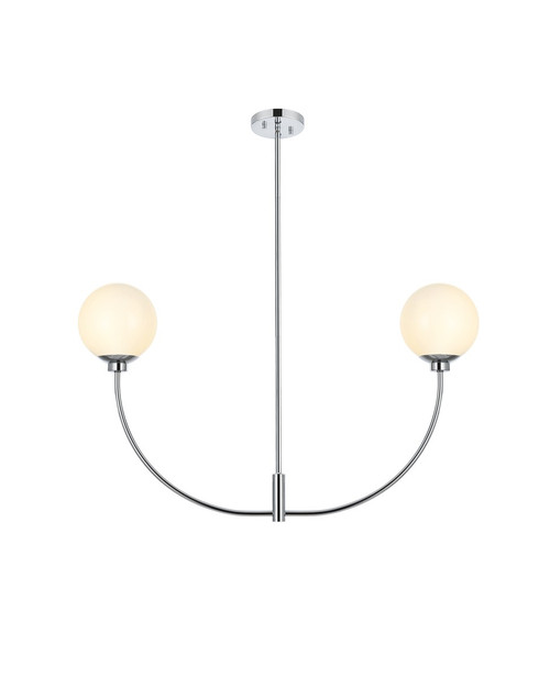 Elegant Lighting - LD816D36C - Two Light Chandelier - Nyomi - Chrome