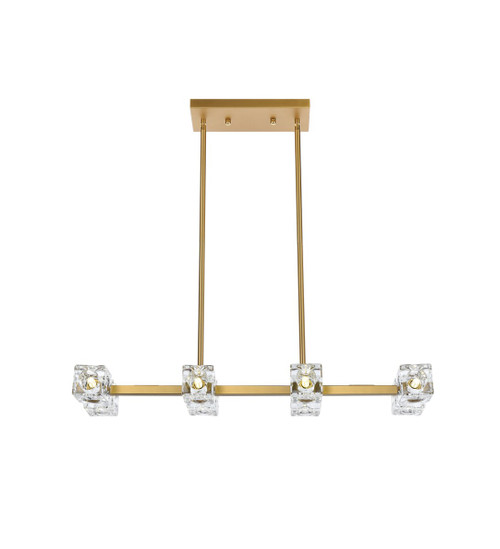 Elegant Lighting - LD920D30SG - Eight Light Pendant - Lyra - Satin Gold
