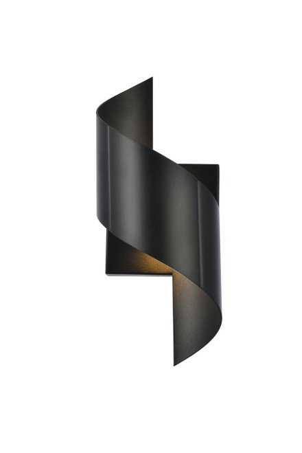 Elegant Lighting - LDOD4034BK - LED Outdoor Wall Lamp - Raine - black