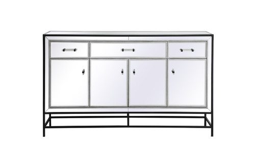 Elegant Lighting - MF72060BK - Credenza with fireplace - James - Black