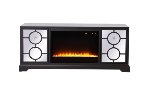 Elegant Lighting - MF802DT-F2 - TV Stand With Fireplace Insert - Modern - Dark Walnut