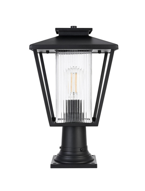 Elegant Lighting - OD306P17BK - One Light Outdoor Post Mount - Gaul - Black