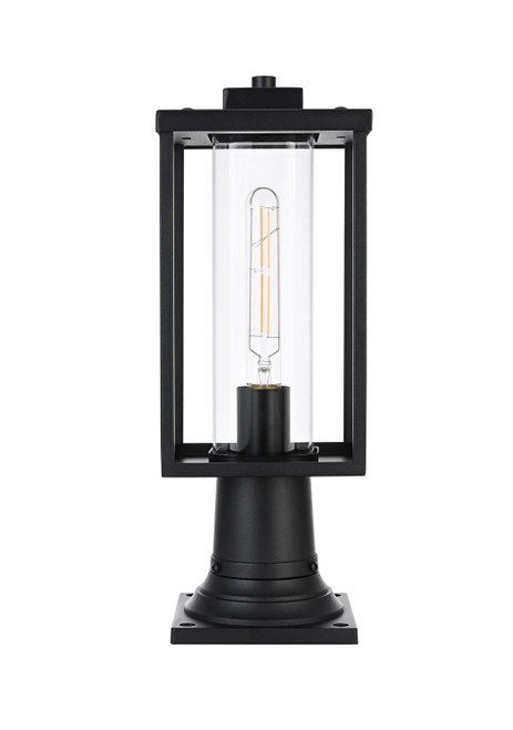 Elegant Lighting - OD310P17BK - One Light Outdoor Post Mount - Memphis - Black