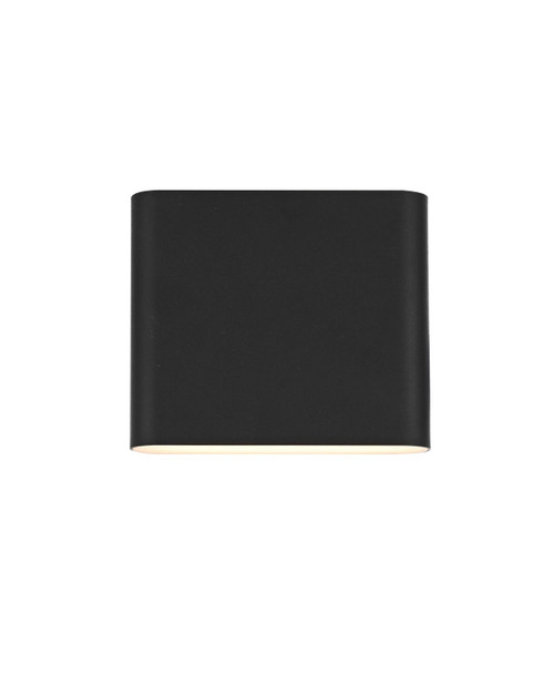 Elegant Lighting - OD507W9BK - LED Outdoor Wall Sconce - Clyde - Black