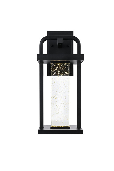 Elegant Lighting - OD602W15BK - LED Outdoor Wall Sconce - Uriah - Black and Clear