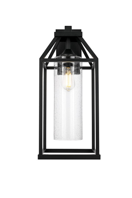 Elegant Lighting - OD606W24BK - One Light Outdoor Wall Sconce - Zora - Black and Clear