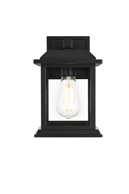 Elegant Lighting - OD611W10BK - One Light Outdoor Wall Sconce - Araceli - Black and Clear