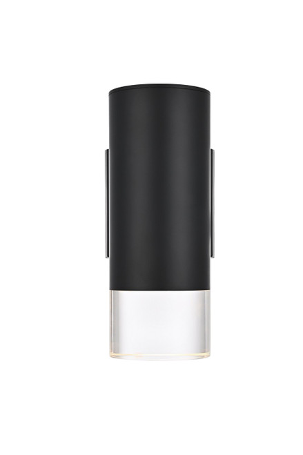 Elegant Lighting - OD810W9BK - LED Outdoor Wall Sconce - Jase - Black