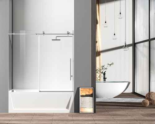 Elegant Lighting - TD111-6060BNK - Tub Door - Orlando - Brushed Nickel