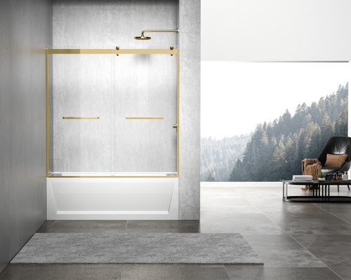 Elegant Lighting - TD222-6060BGD - Tub Door - Ross - Brushed Gold