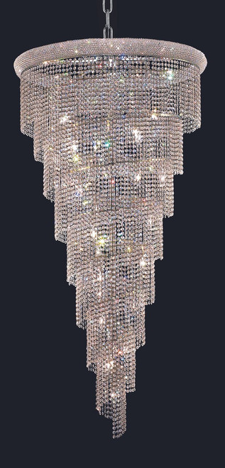 Elegant Lighting - V1801SR36C/RC - 26 Light Chandelier - Spiral - Chrome
