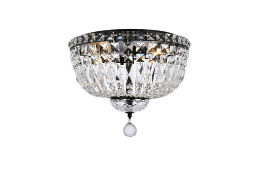 Elegant Lighting - V2528F14BK/RC - Four Light Flush Mount - Tranquil - Black and Clear