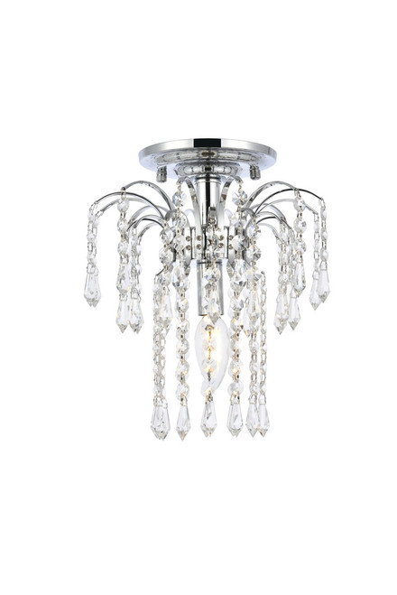 Elegant Lighting - V6801F9C/RC - One Light Flush Mount - Falls - Chrome