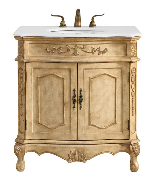 Elegant Lighting - VF10132AB-VW - Single Bathroom Vanity - Danville - Antique beige