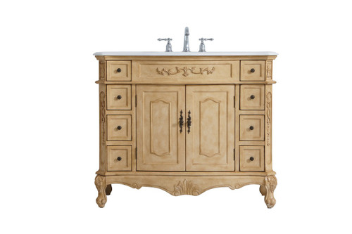 Elegant Lighting - VF10142AB-VW - Single Bathroom Vanity - Danville - Antique beige