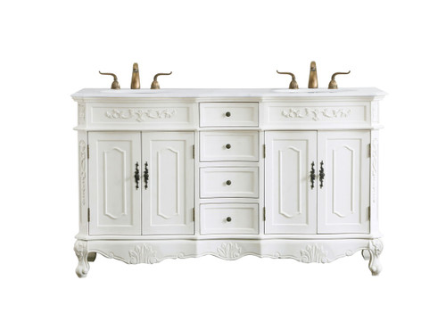 Elegant Lighting - VF10160DAW-VW - Double Bathroom Vanity - Danville - Antique white
