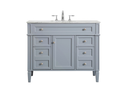 Elegant Lighting - VF12542GR - Single Bathroom Vanity - Park Avenue - grey