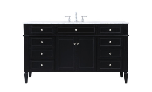Elegant Lighting - VF12560BK - Single Bathroom Vanity - Park Avenue - black