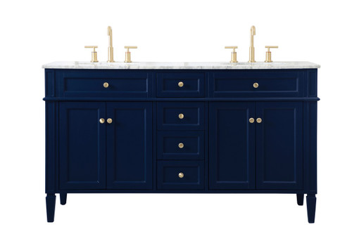 Elegant Lighting - VF12560DBL - Double Bathroom Vanity - Park Avenue - blue