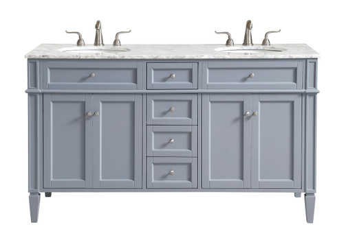 Elegant Lighting - VF12560DGR - Double Bathroom Vanity Set - Park Avenue - Grey