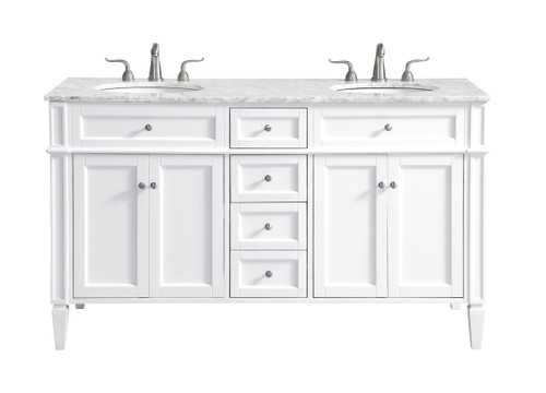 Elegant Lighting - VF12560DWH - Double Bathroom Vanity Set - Park Avenue - white