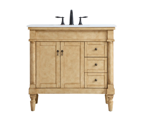 Elegant Lighting - VF13036AB - Single Bathroom Vanity - Lexington - antique beige