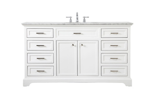 Elegant Lighting - VF15060WH - Single Bathroom Vanity - Americana - white