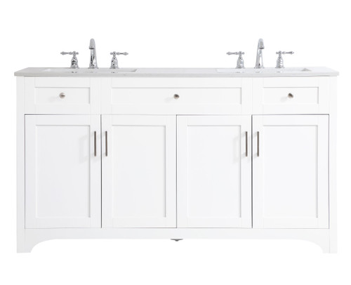 Elegant Lighting - VF17060DWH - Double Bathroom Vanity - moore - White